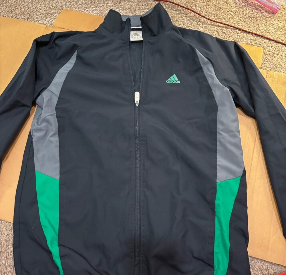 Adidas Youth Full-Zip Windbreaker Track Jacket